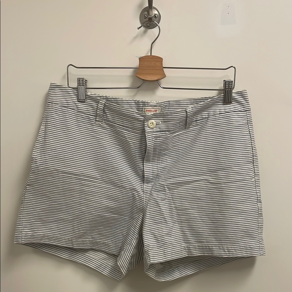 GAP Gray Striped Women Shorts